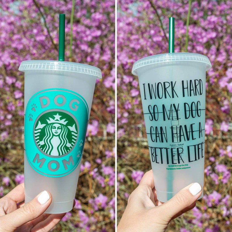 Dog Mom Custom Starbucks Coffee Cold Cup SVG Cut File | Etsy