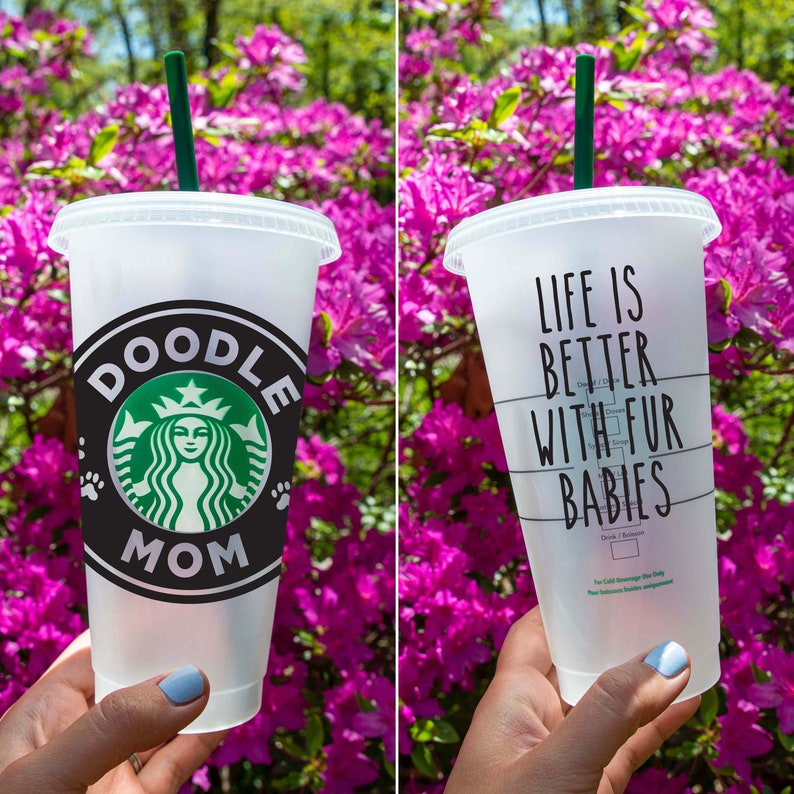 Download Doodle Mom Custom Starbucks Coffee Cold Cup SVG Cut File ...