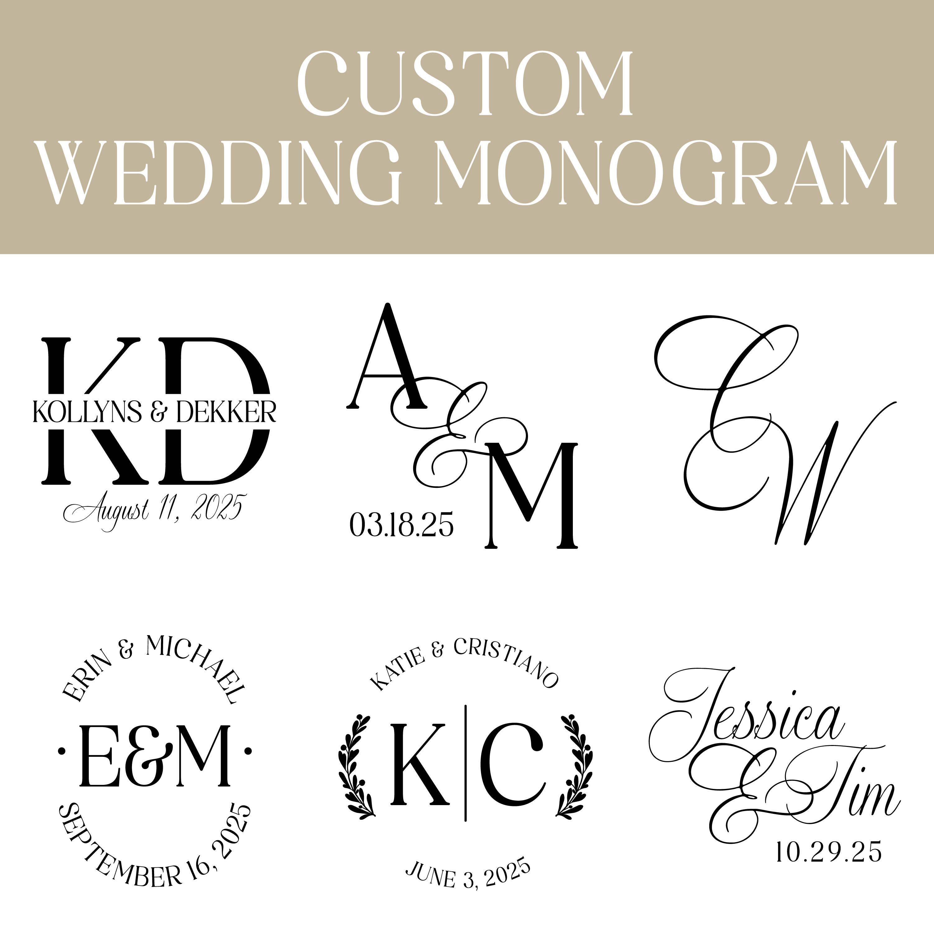 Wedding Monogram | Custom Logo | Initials | Branding Design - Etsy