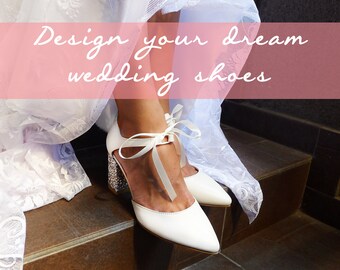 CUSTOM Consultation: wedding shoes for bride, bridal shoes, custom shoes design
