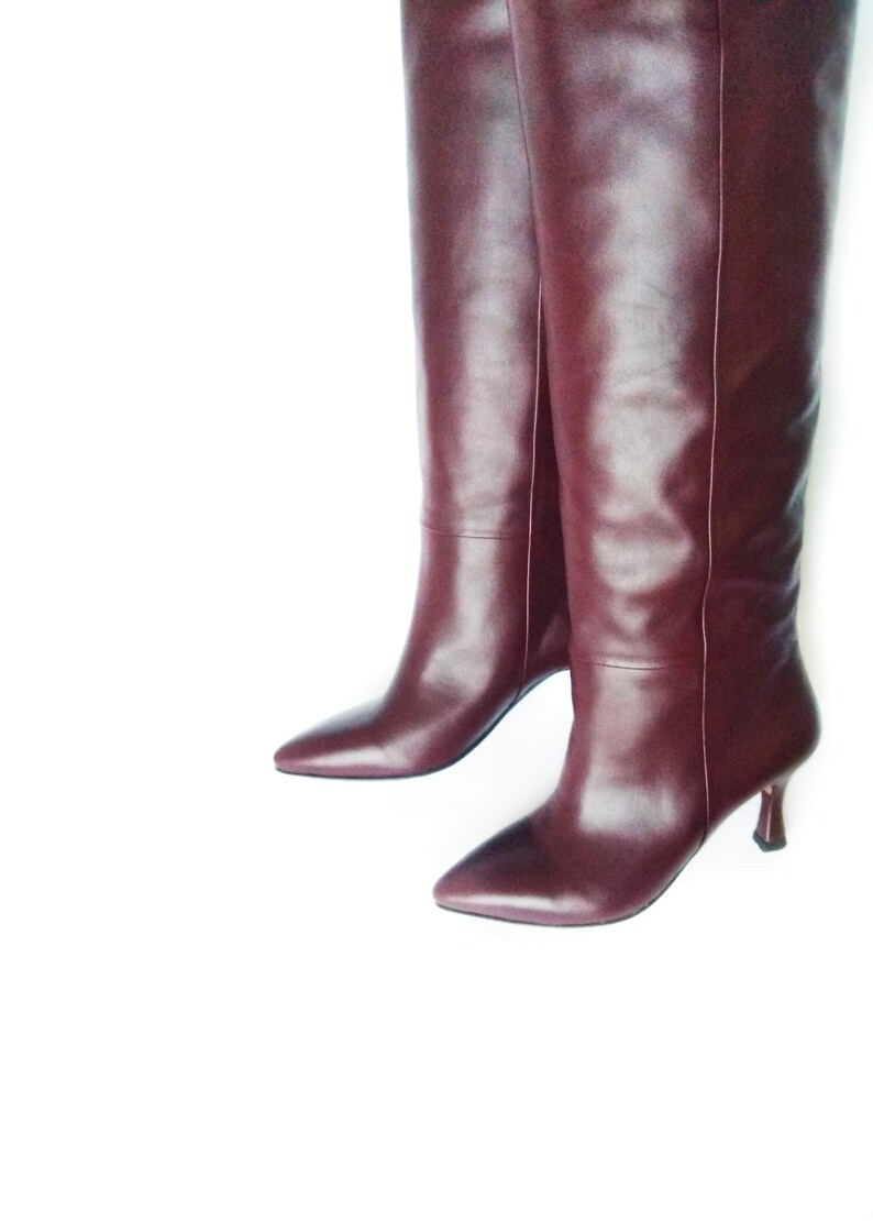 wine red boots