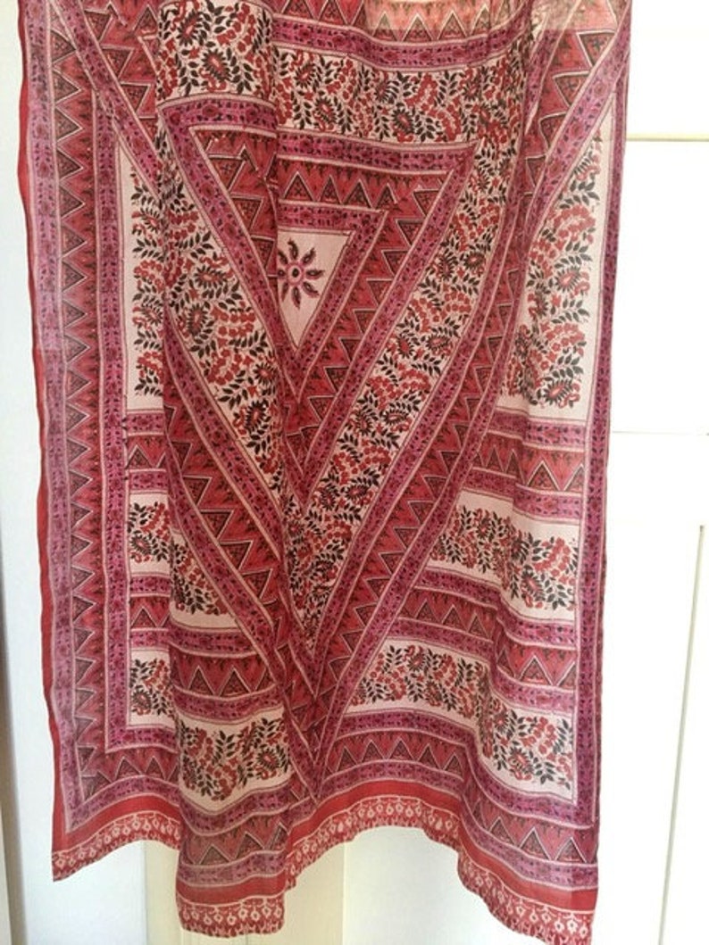 Festive Sheer Silk Privacy Bohemian Long Curtain