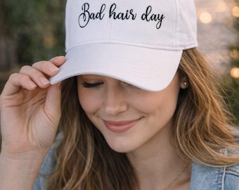 Bad hair day women’s hat, women’s embroidered cap, bad hair day, funny hat, gifts for her, women’s accessories, cute hat, women’s hat