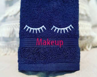 Makeup wash cloth, make up removal wash cloth, embroidered make up towel, guest bath wash cloth, face towel, airbnb make up towel, teen gift