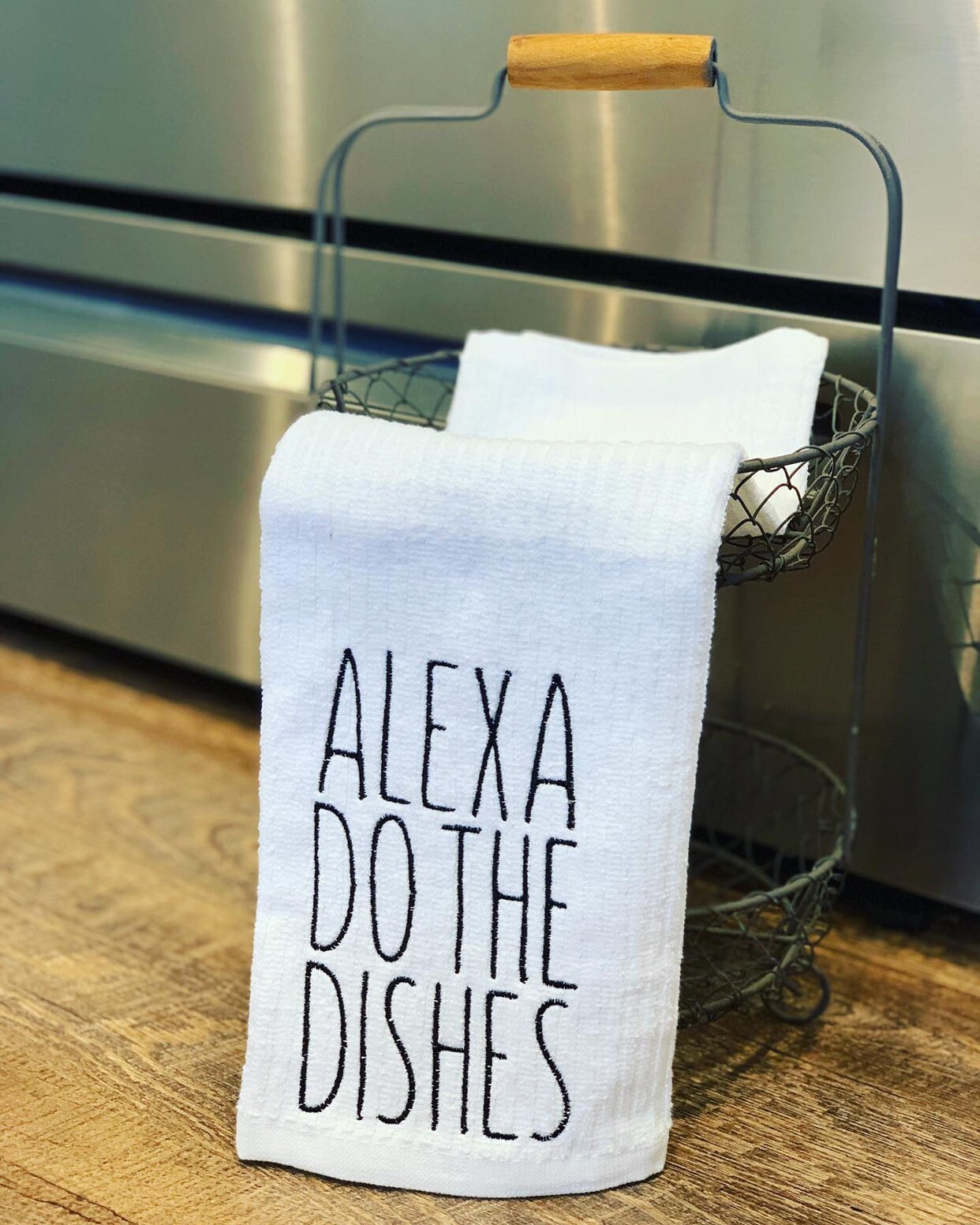 Serviettes De Cuisine En Coton Natté PADERNO, Rayures, 18 X 28 Po Rouge Blanc Gris Paq 2 1422717p