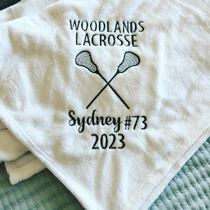 Personalized embroidered lacrosse blanket, graduation blanket, senior gifts, senior blanket, graduation gift, lacrosse gifts, 50x60, blanket