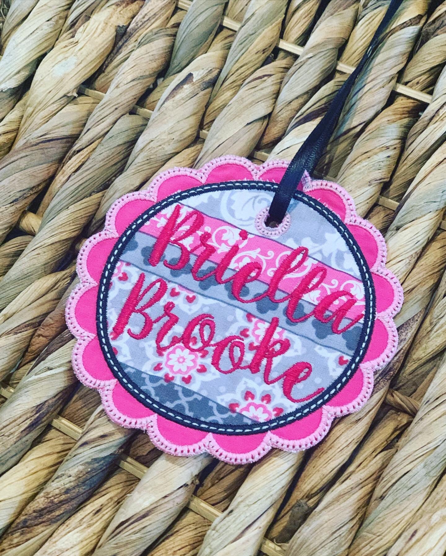 Backpack Name Tag Embroidered Fabric Name Tag Name Tag Etsy Ireland