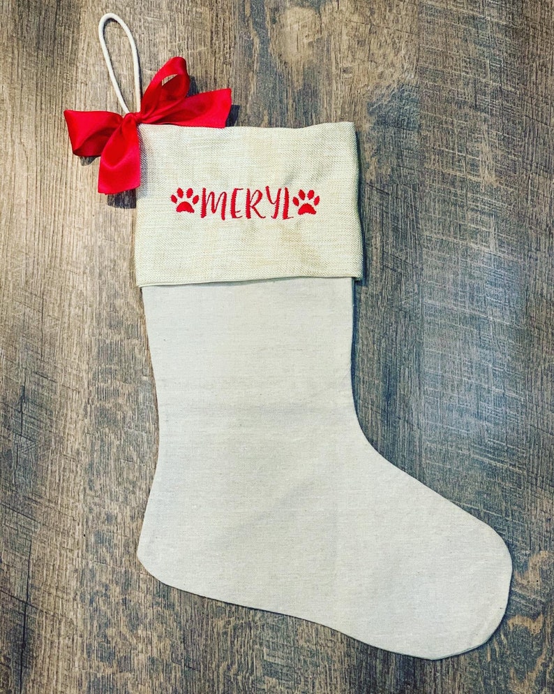 Personalized Embroidered Pet Stocking Dog Christmas Stocking Etsy