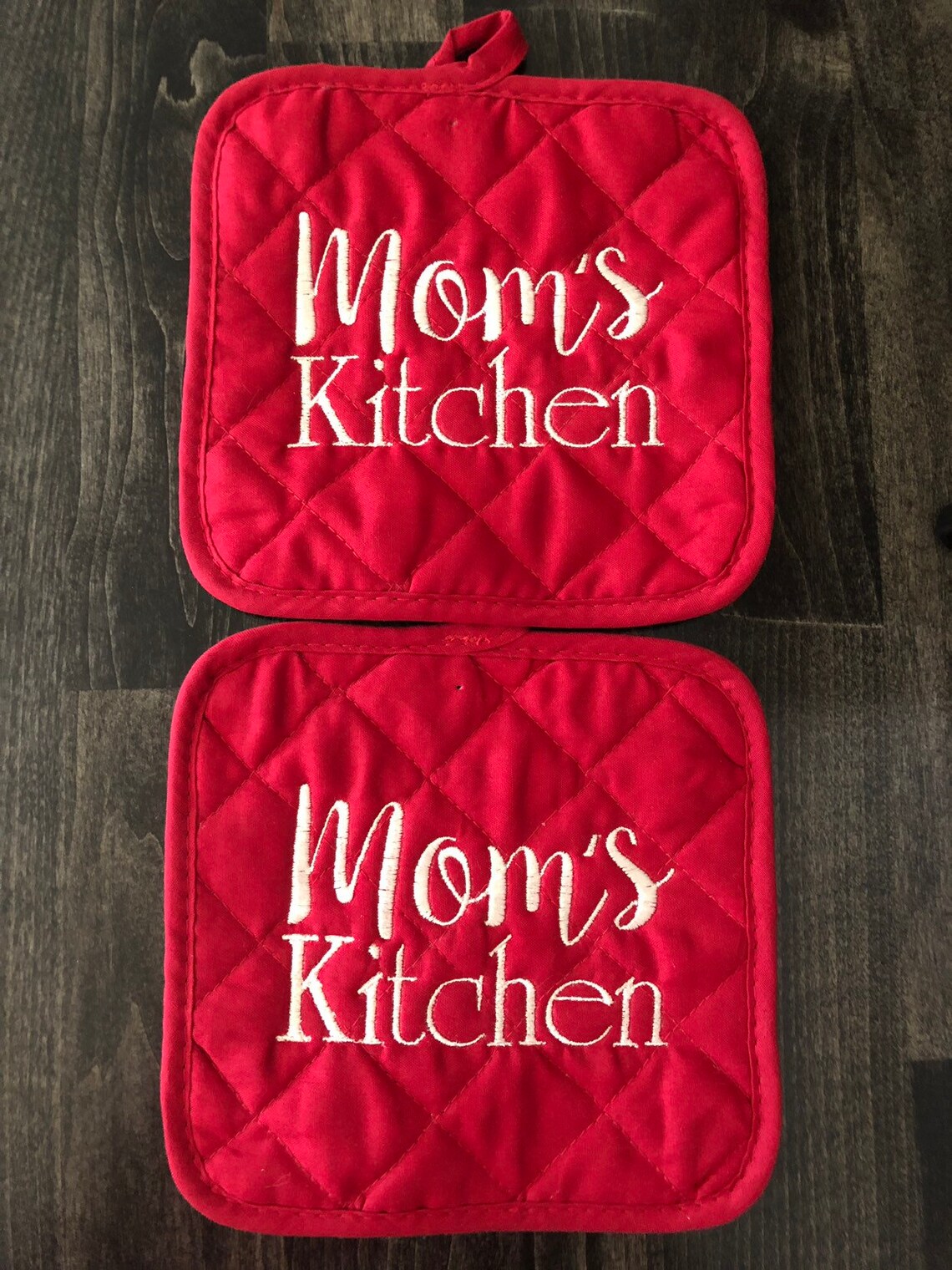 Personalized embroidered pot holders your name potholders Etsy