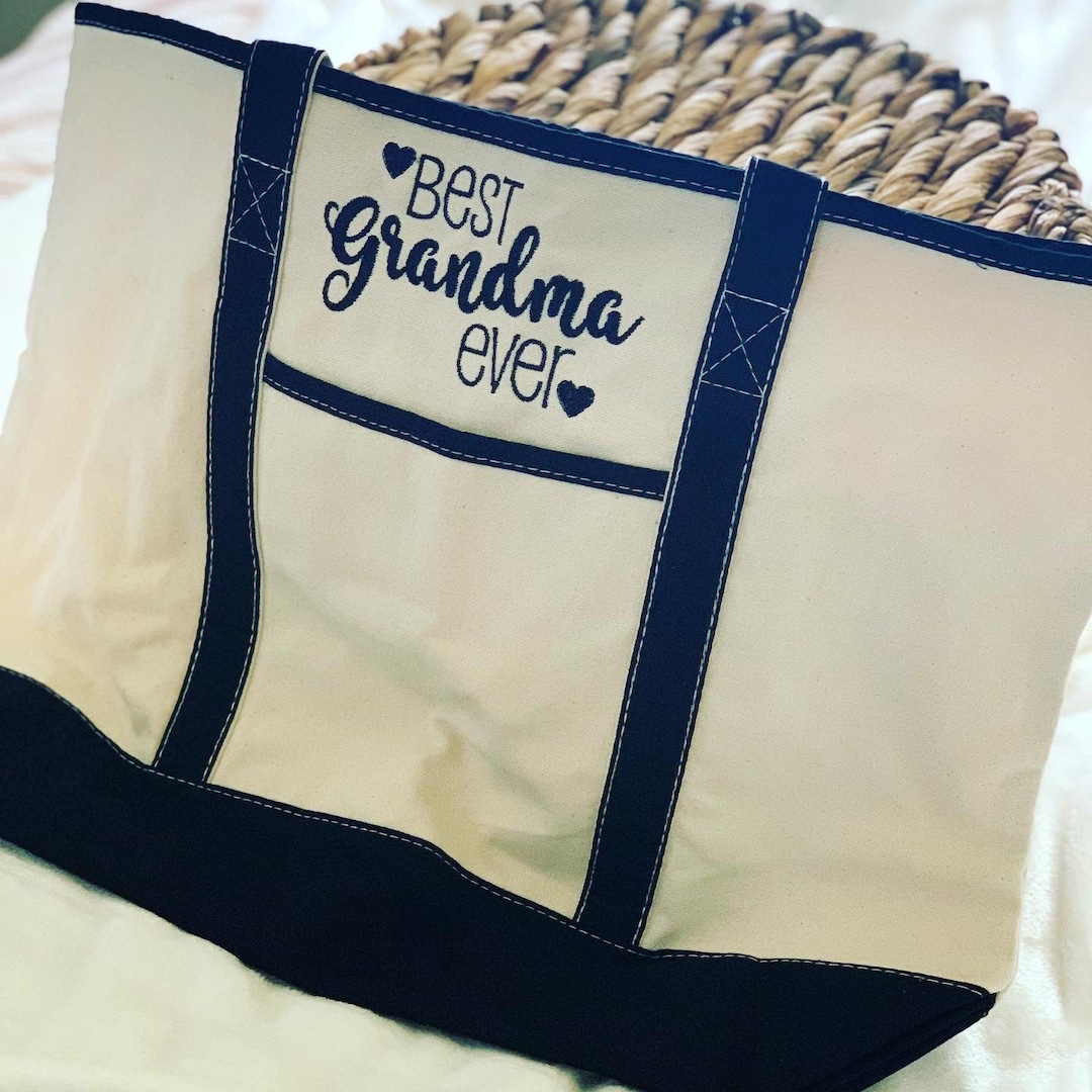 Extra Large Personalized Tote Bag, 22x16x6, Personalized Embroidered