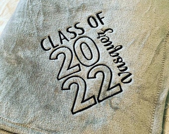 Personalized graduation blanket, graduation gifts, embroidered graduation blanket, senior blanket, senior gifts, personalized blanket, gift