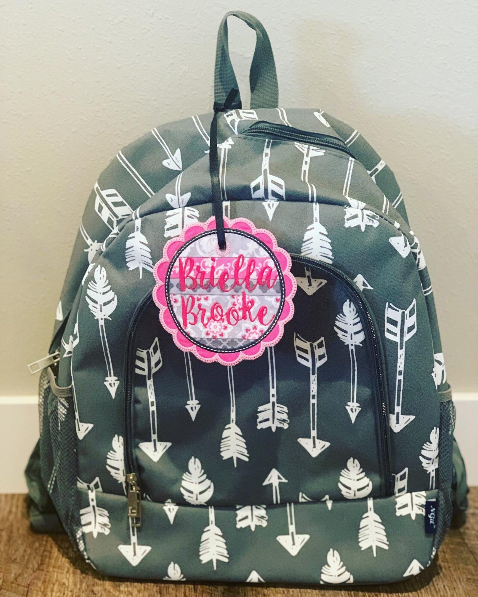 Backpack Name Tag Embroidered Fabric Name Tag Name Tag Etsy Ireland