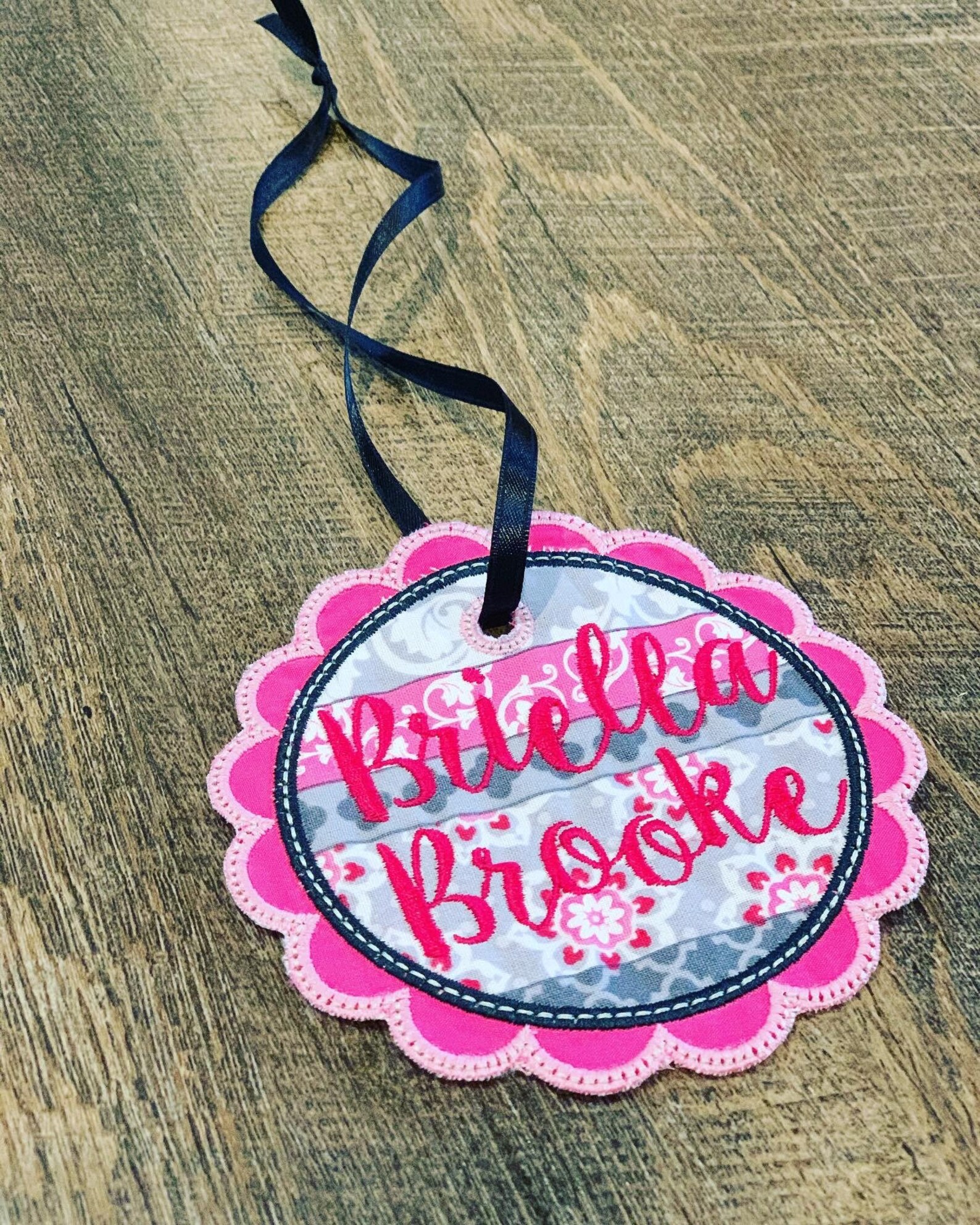 Backpack Name Tag Embroidered Fabric Name Tag Name Tag Etsy Ireland