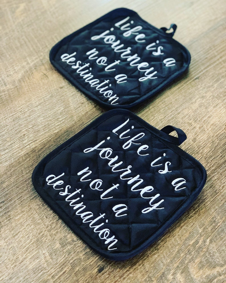 Personalized embroidered pot holders your name potholders Etsy