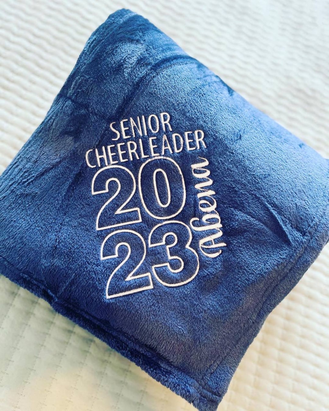 Personalized Cheerleader Blanket, Senior Cheerleader Blanket