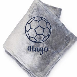 Personalized soccer blanket, senior soccer blanket, embroidered blanket, senior gifts, graduation gifts, soccer gifts, soccer blanket, gift image 2