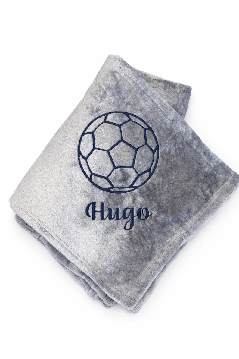 Personalized soccer blanket, senior soccer blanket, embroidered blanket, senior gifts, graduation gifts, soccer gifts, soccer blanket, gift image 2