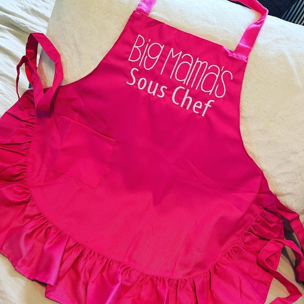 Pink Ruffle Apron Etsy