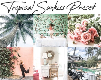 Tropical Sunkiss Preset - Coral and Mint - Mobile Lightroom - House Mix Blog