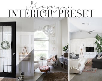 Magazine Interior Presets for Mobile & Desktop / Instagram Preset Filter / Blogger Preset