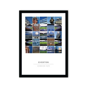Framed A4 photographic print of Goodison Park, the iconic home of Everton FC
