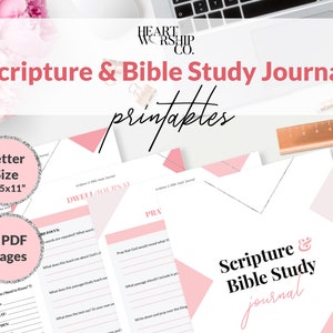 Bible Study Journal, Printable, Christian Planner, Christian Journal, Scripture Study Journal, Scripture, Printable Insert, Bible Journal, image 2