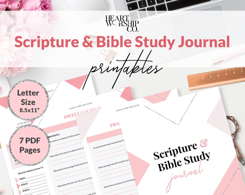 Bible Study Journal, Printable, Christian Planner, Christian Journal, Scripture Study Journal, Scripture, Printable Insert, Bible Journal, image 2
