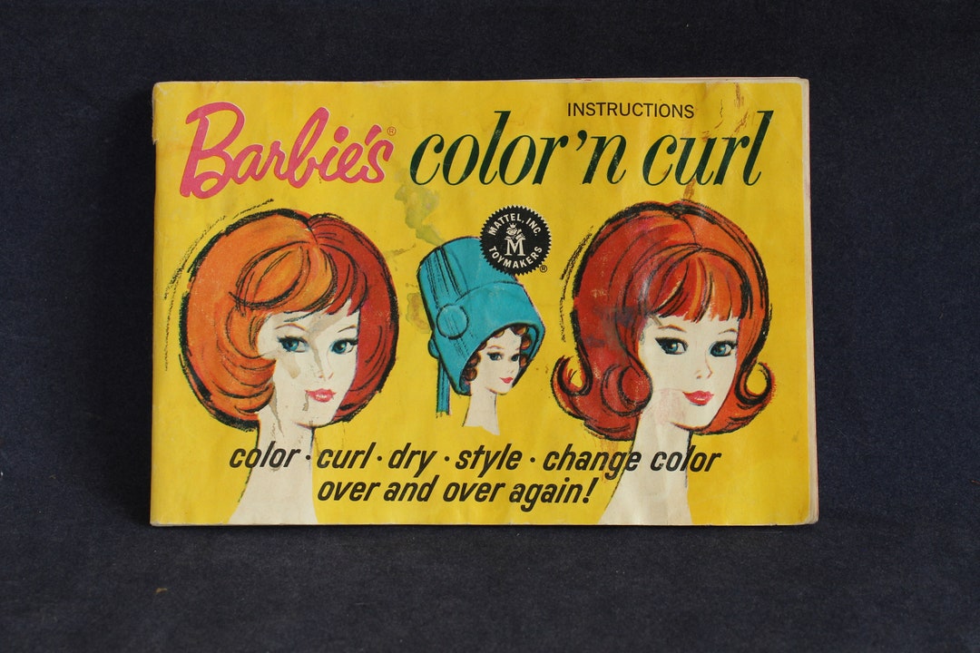 Vintage Barbie Color N' Curl Instruction Book Etsy