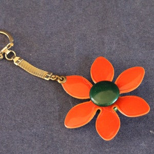 Funky Original Vintage 60's Flower Power Keychain