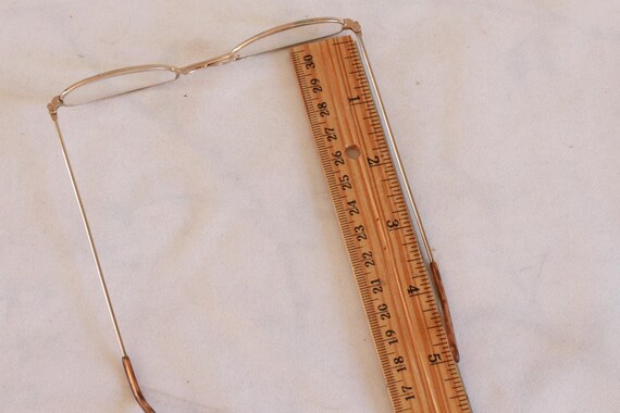 Mini Goldtone Reader Glasses, Funky Shape for Cos… - image 4