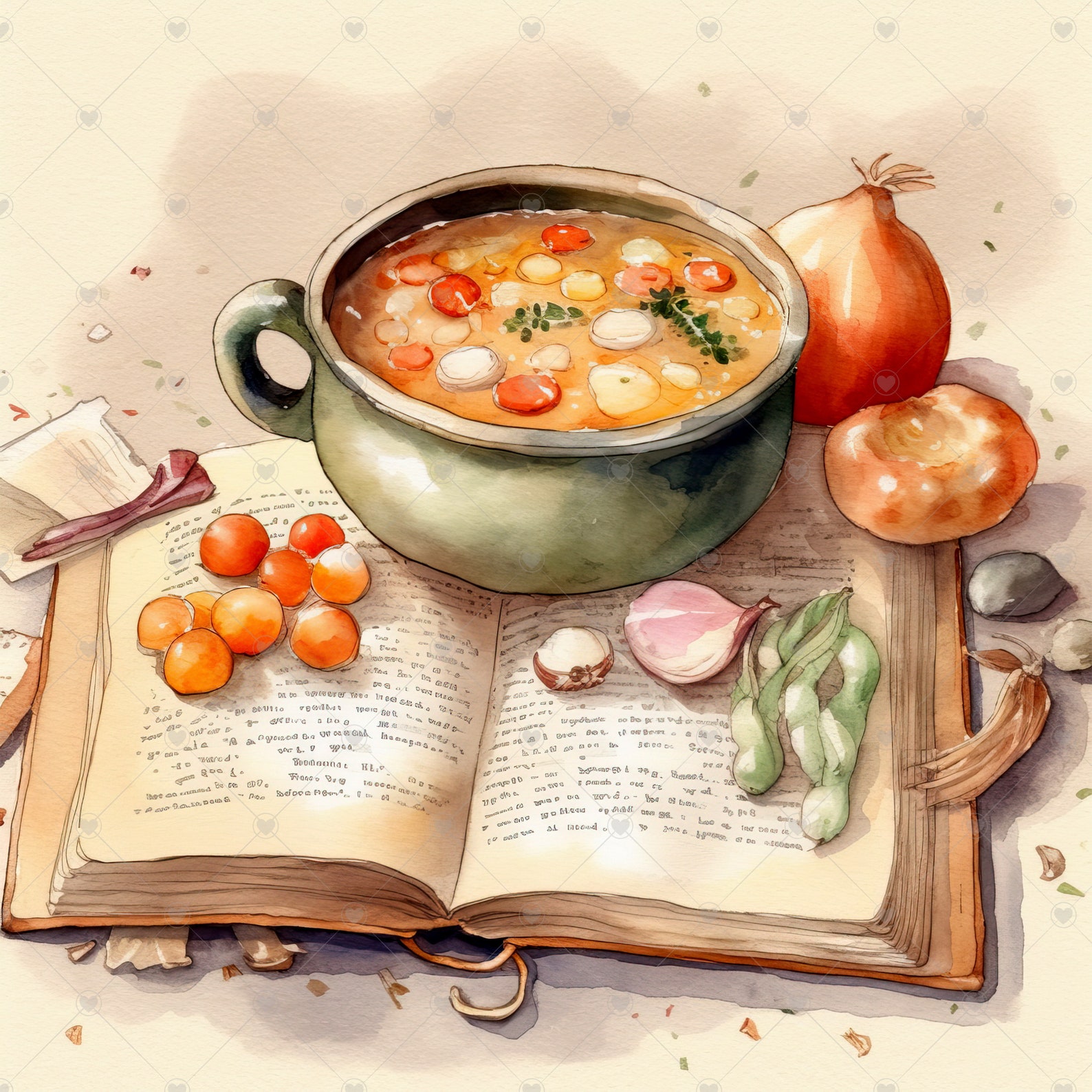 Grandma's Soup Cookbook Clipart Bundle 10 High Quality - Etsy