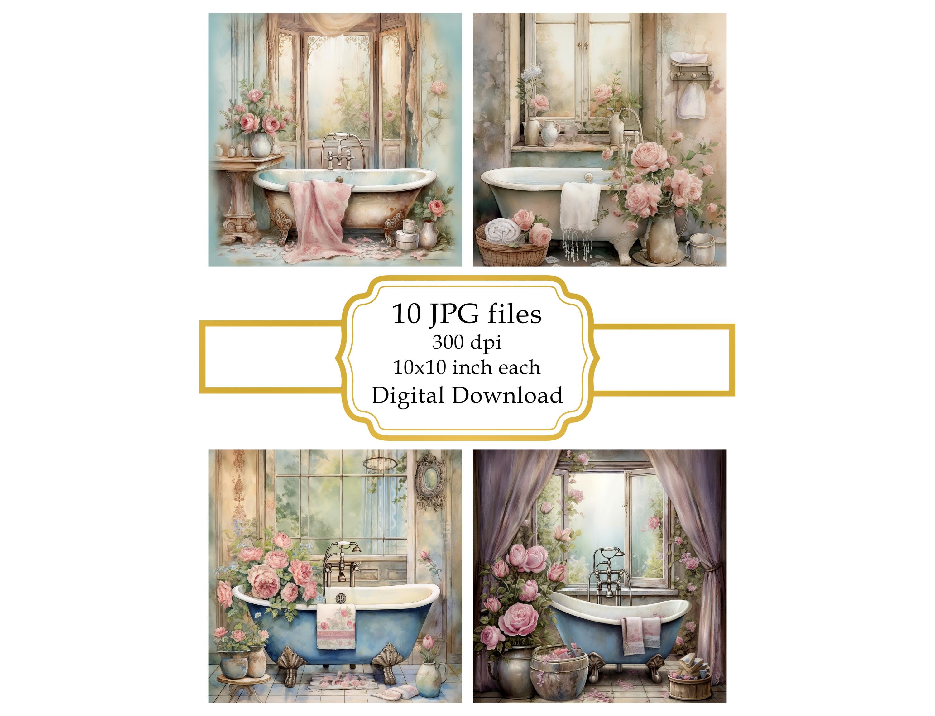 Étagère De Bain En Étain - Bar à Serviettes - Style Shabby Chic Vintage - The King's Bay