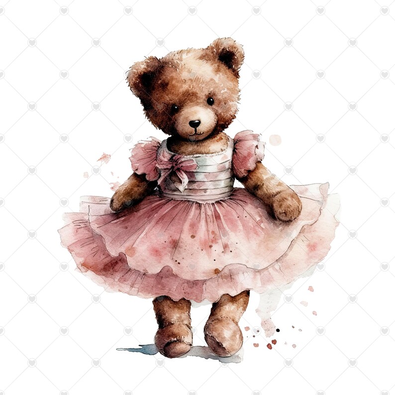 Teddy Bear Ballerina PNG Clipart Bundle- Digital Download - Etsy