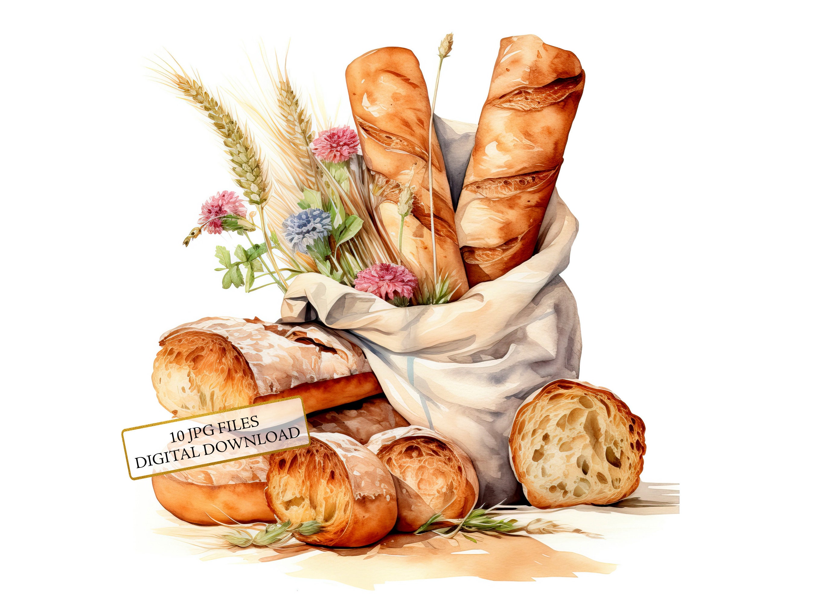 Güden Pack of 4 European Artisan Bread Stencils (StencilGroup1) 6 by 6