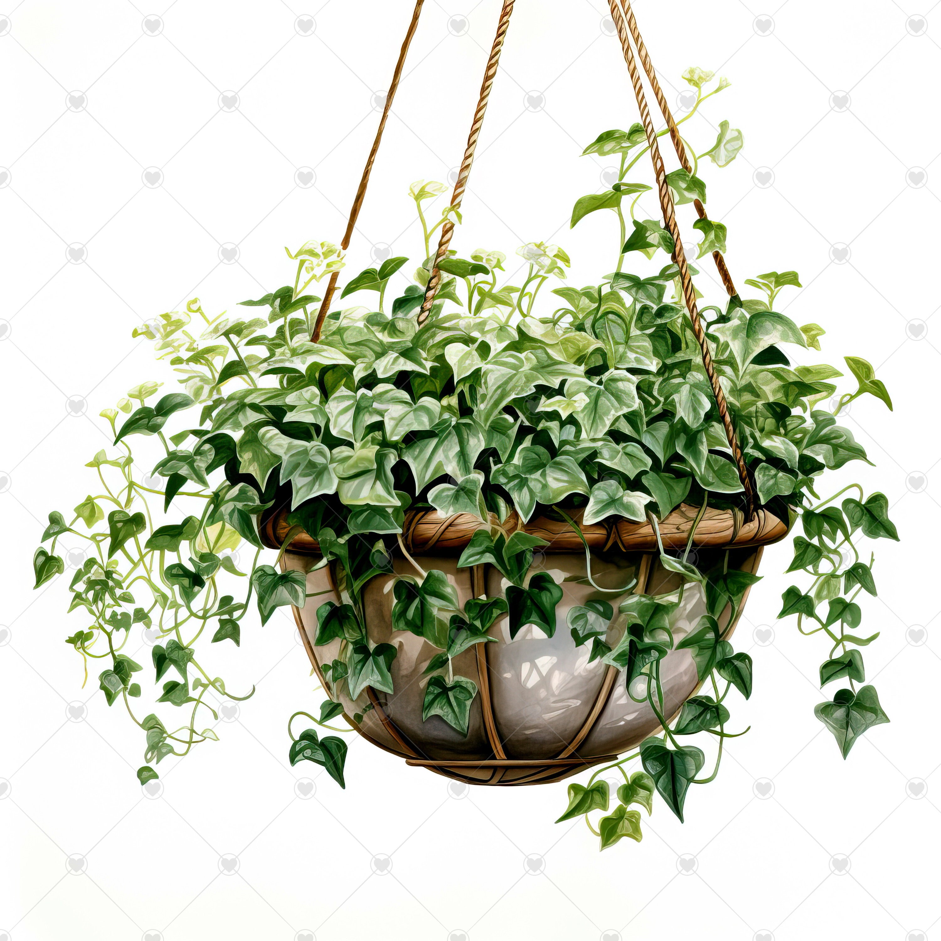 Ivy in Hanging Basket Clipart Bundle 10 High Quality Etsy