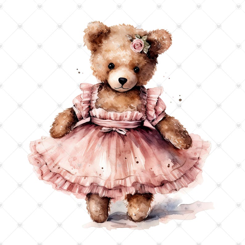 Teddy Bear Ballerina PNG Clipart Bundle- Digital Download - Etsy