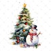 Christmas Tree With Snowman Clipart Bundle 10 High Quality Watercolor ...