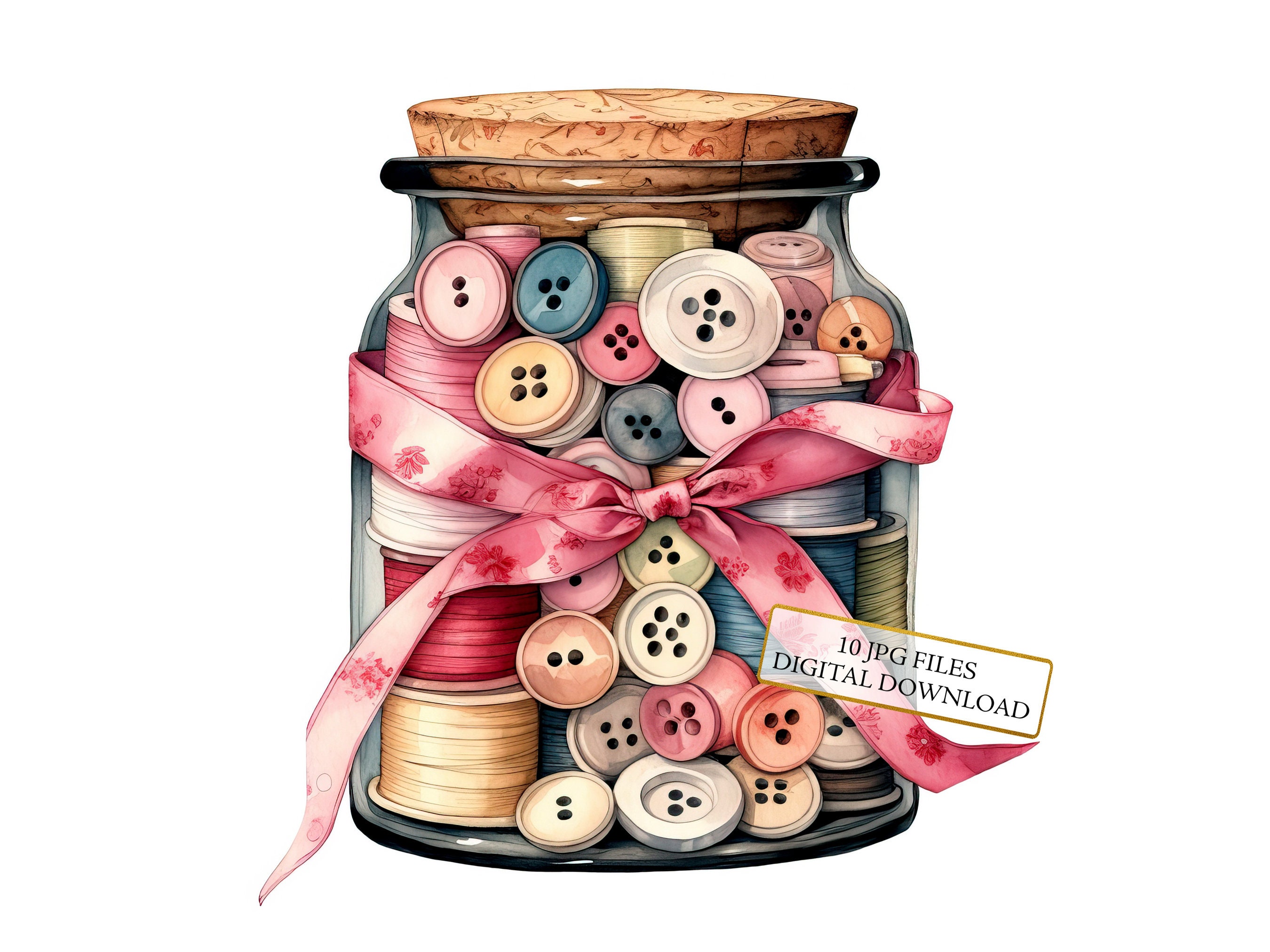 Jars Full of Vintage Buttons Etsy UK