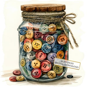 Jar of buttons for sale discount