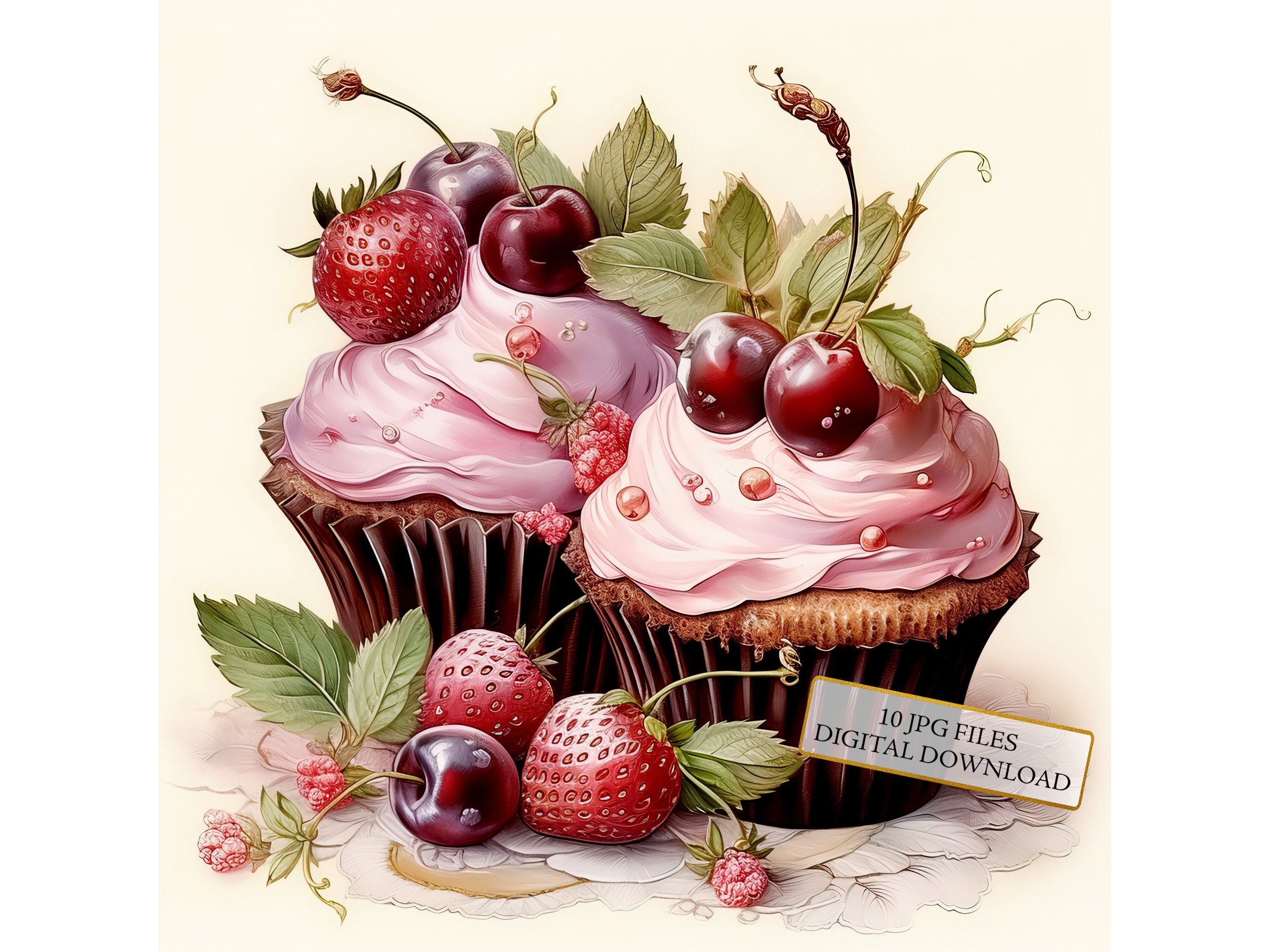 Muffin painting - Etsy België, image size:2700x2025