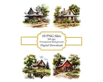 Pakiet clipartów Rustic Farmhouse PNG – do pobrania w wersji cyfrowej