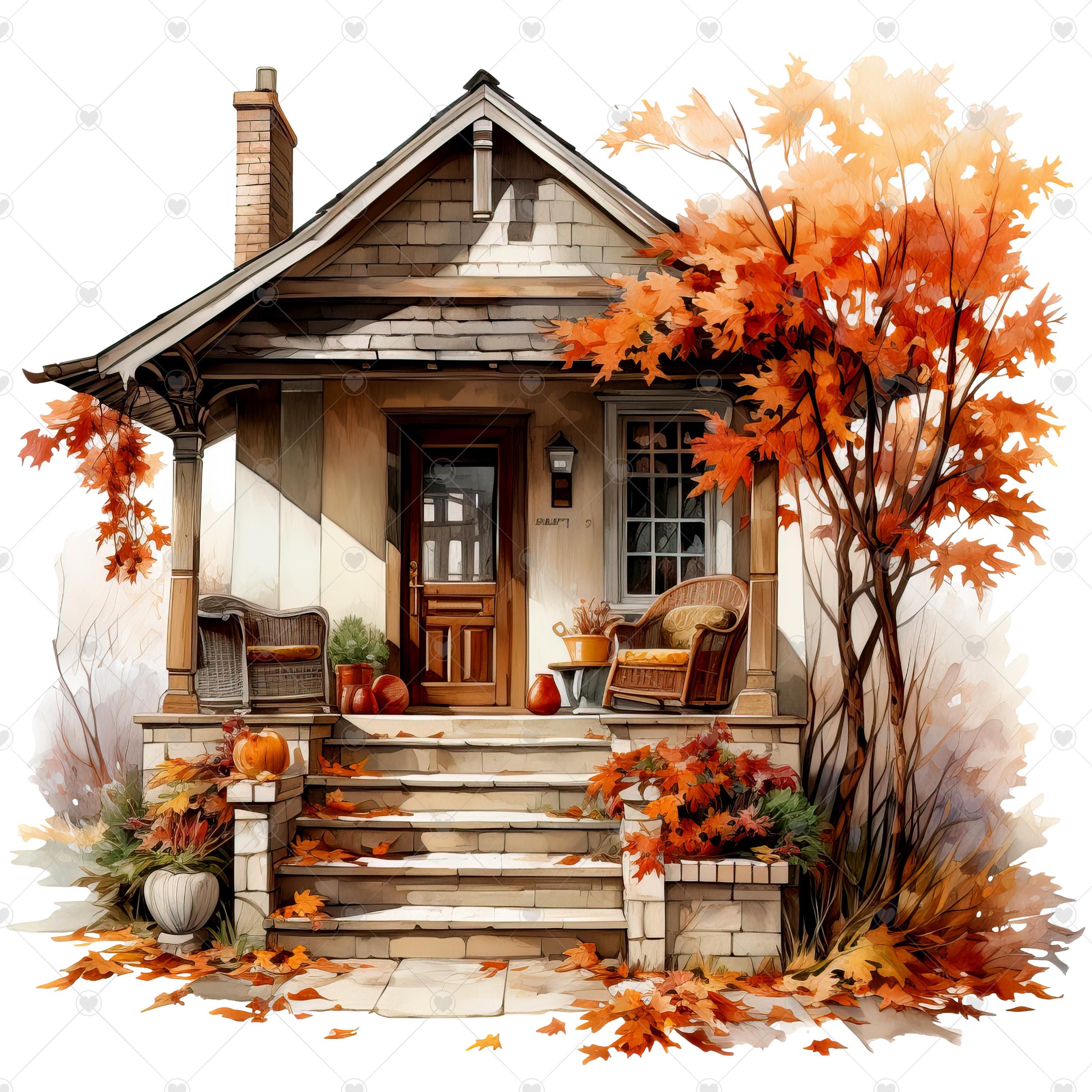 Cozy Autumn Porch PNG Clipart Bundle- Digital Download - Etsy