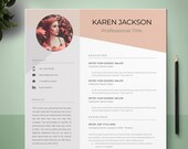 CV Template, Resume With Photo, Curriculum Vitae, Reference Template, Cover Letter Template, Modern Resume Template, MS Word Resume Template