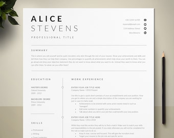 Resume Template, Nurse Resume Template Pages, Google Docs Resume Template, Mac Resume Template, Professional Resume, Modern Resume Template