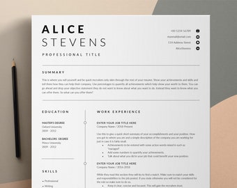 Resume Template, Professional Modern Resume Template for Pages, Word & Google Docs, Clean Modern Executive Resume Template 2023, CV Template