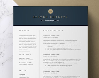 Modern Executive Resume Template, Professional Resume Template, CV Template, Mens Resume, Labenslauf, CEO Resume Template, CTO Resume