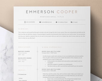 resume template modern resume minimalist resume cv template professional resume creative resume cover letter teacher resume clean resume