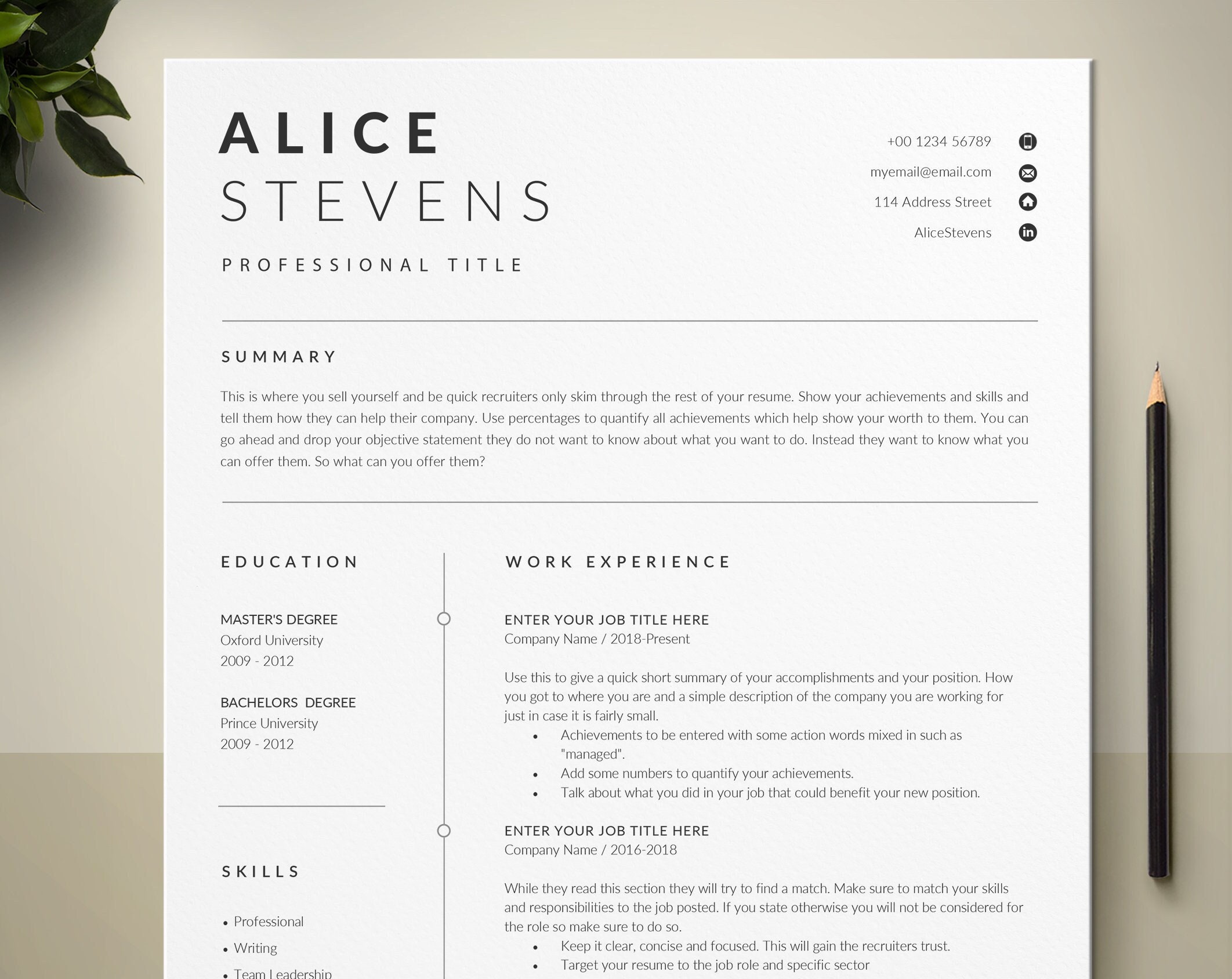 Resume Template Nurse Resume Template - Il Fullxfull.5283735359 B2jn 