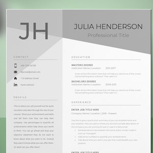 May include: A resume template with a gray and white color scheme. The template includes sections for contact information, profile, education, and experience. The template is designed to help job seekers create a professional and effective resume.