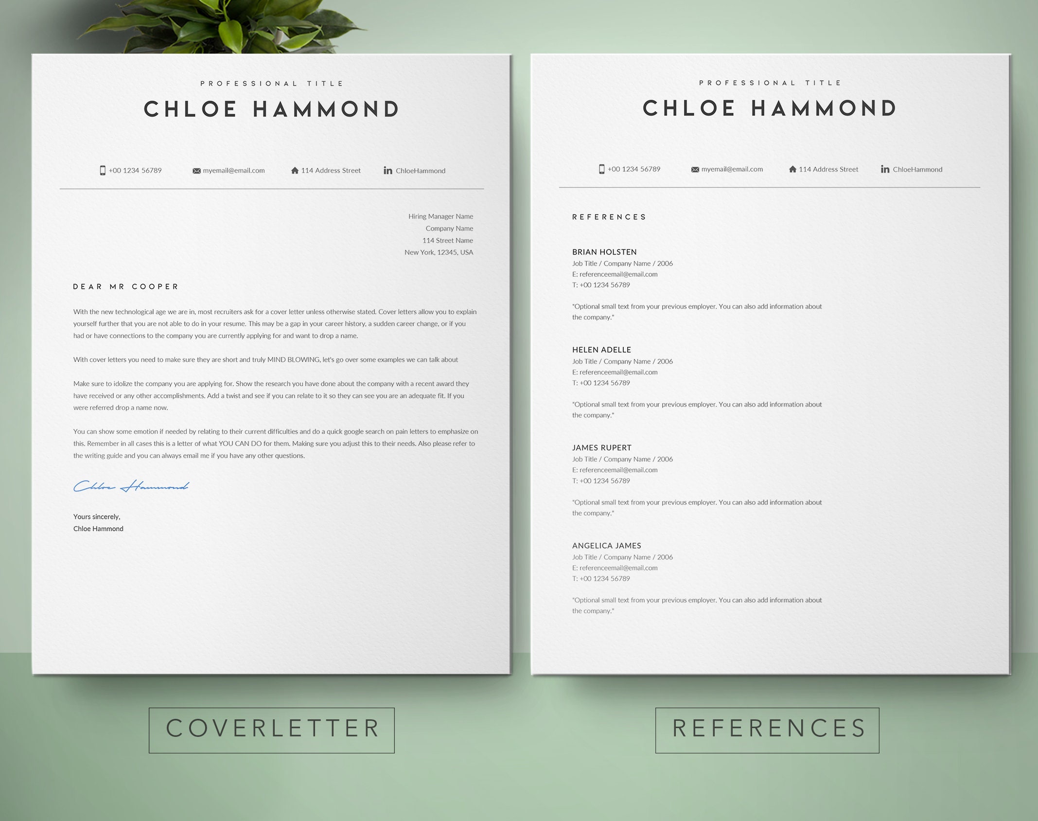 Google Docs Resume Template CV Miodocs - Editable Template - Free Fonts ...